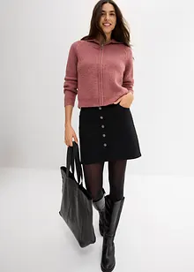 Cardigan med huva, bonprix