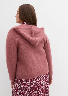 Cardigan med huva, bonprix