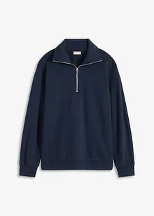 Oversizesweatshirt med dragkedja, bonprix