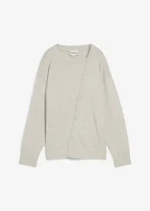 Finstickad tröja med asymmetrisk knappslå, bonprix