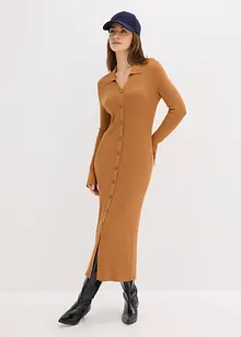 Stickad klänning av mjuk viskosmix, bonprix