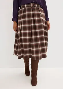 Veckad kjol och skärp (2 delar), bonprix