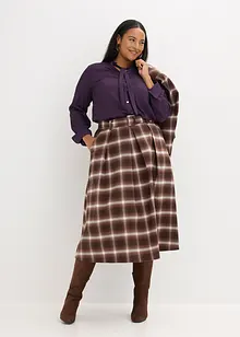 Veckad kjol och skärp (2 delar), bonprix