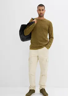 Tröja med tvättade effekter, Slim Fit, bonprix