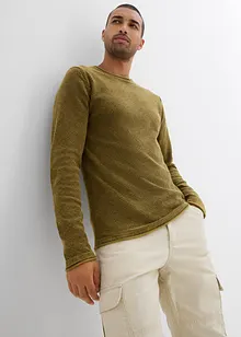 Tröja med tvättade effekter, Slim Fit, bonprix