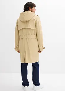 Trenchcoat med avtagbar huva, vattenavvisande, bonprix