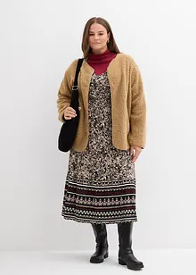 Maxiklänning i elastisk viskosmix, bonprix