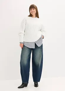 Tröja med flätmönster, bonprix