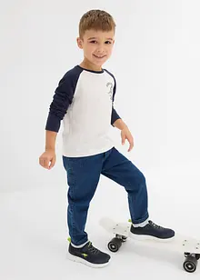 Långärmad T-shirt med raglanärmar i ekologisk bomull för barn, bonprix