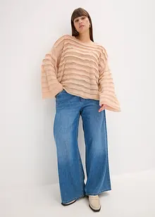 Halvtransparent oversizetröja, bonprix