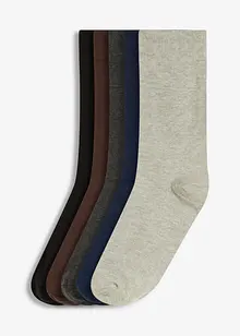 Strumpor med skaftkant som inte klämmer, med ekologisk bomull (5 par), bonprix