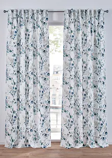 Gardin med bladmönster (1 styck), bonprix