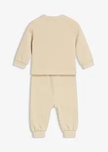 Sweatshirt och byxa med ekologisk bomull för bebisar (2 delar), bonprix