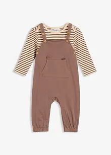 Body och byxa av ekologisk bomull (2 delar), bonprix