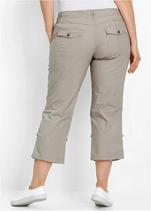 Stretchig cargobyxa, 3/4-längd, bonprix