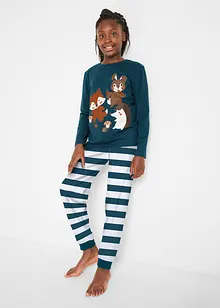 Pyjamas i ekologisk bomull (2 delar), bonprix