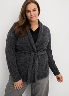 Fluffig cardigan i lurvigt material, bonprix