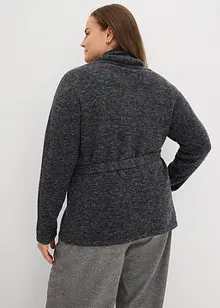 Fluffig cardigan i lurvigt material, bonprix