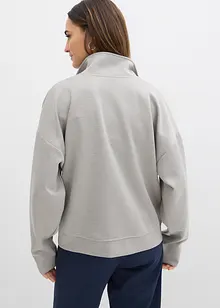 Trikåjacka med dragkedja i neopren, bonprix