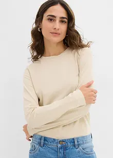 Långärmad topp med ren ekologisk bomull (2-pack), bonprix