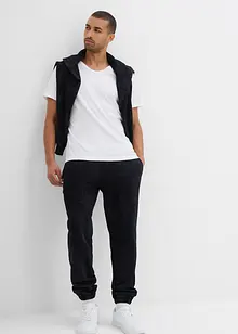 Sweatbyxa med tvättade effekter, av ekologisk bomull, Loose Fit, bonprix