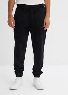 Sweatbyxa med tvättade effekter, av ekologisk bomull, Loose Fit, bonprix