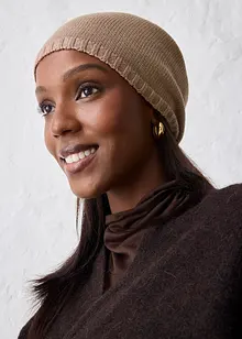 Finstickad mössa med merinoull, bonprix