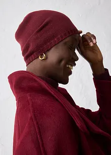 Finstickad mössa med merinoull, bonprix