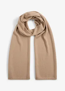 Finstickad halsduk med merinoull, bonprix