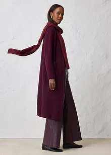 Finstickad halsduk med merinoull, bonprix