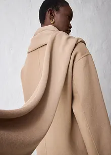 Finstickad halsduk med merinoull, bonprix