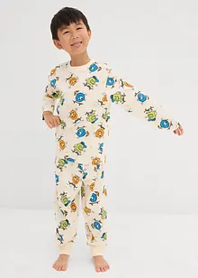 Pyjamas i ren ekologisk bomull (4 delar), bonprix