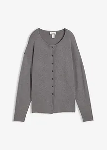 Stickad kofta i insvängd modell av viskosmix, bonprix