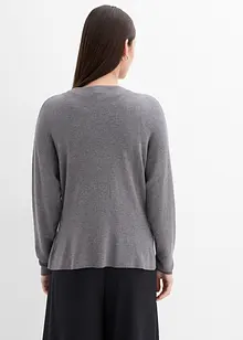 Stickad kofta i insvängd modell av viskosmix, bonprix