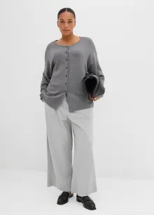 Stickad kofta i insvängd modell av viskosmix, bonprix