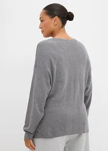 Stickad kofta i insvängd modell av viskosmix, bonprix