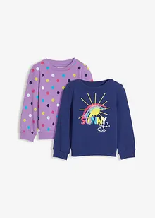 Sweatshirt av ekologisk bomull (2-pack), bonprix