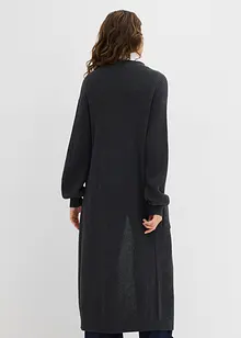 Stickad långkofta med nedhasade axlar, bonprix