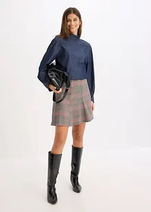 Jeansblus med breda manschetter, bonprix