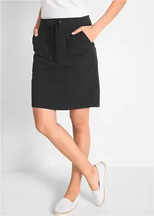 Kjol i ekologisk bomull med stretch, bonprix