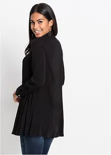 Blus med knappslå och pärlemorknappar, bonprix