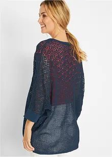 Lång cardigan med hålmönster, bonprix