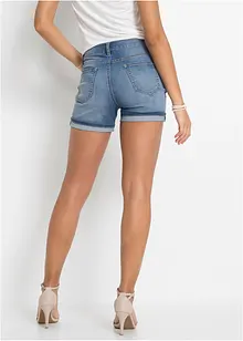 Jeansshorts Mid Waist med dekorativa detaljer, bonprix
