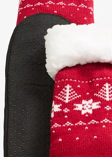 Mysstrumpor med påsydd anti halk-sula och teddyfoder, bonprix