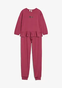 Topp och joggingbyxa med ekologisk bomull (2 delar), bonprix