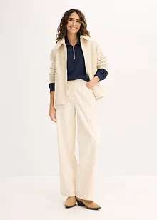 Oversizesweatshirt med dragkedja, bonprix