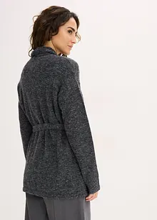 Fluffig cardigan i lurvigt material, bonprix