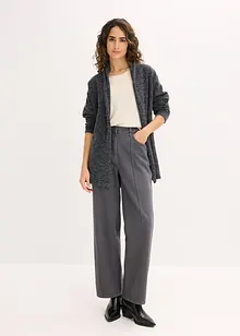 Fluffig cardigan i lurvigt material, bonprix