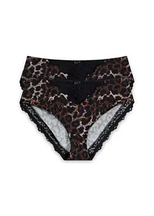 Maxitrosa med skir spets (2-pack), bonprix