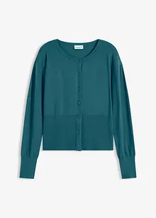 Finstickad cardigan av viskos med mjukt fall, bonprix